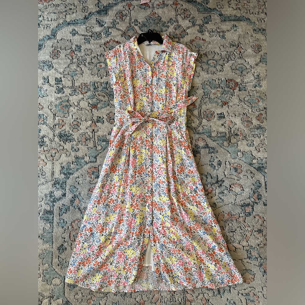 Loft Floral Midi Dress